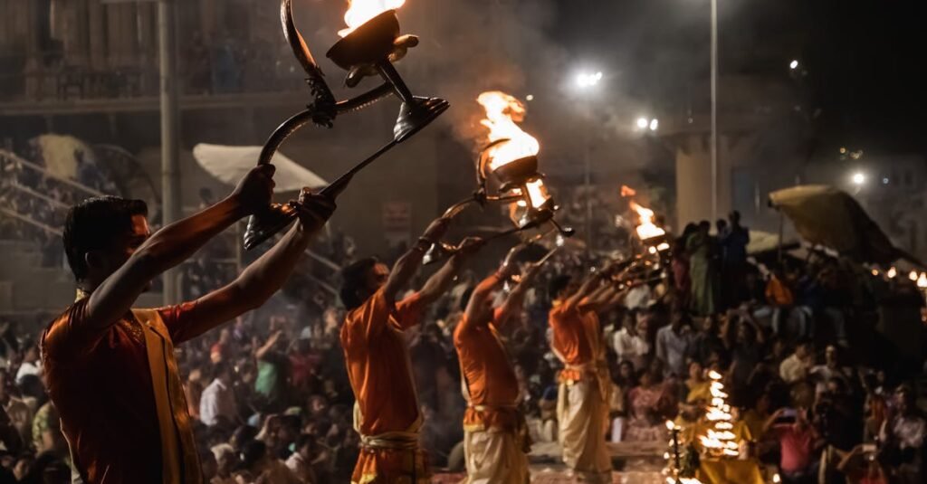 People Holding Torches